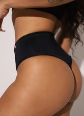 Modeling Black Superhot Sports Panties
